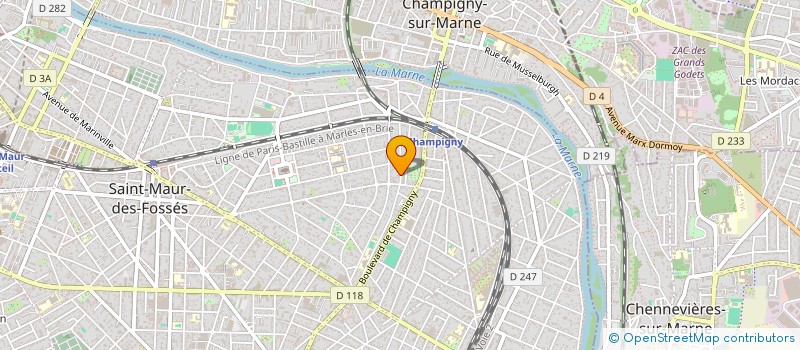 localisation de l'entreprise SCI BRIVE 13 à SAINT-MAUR-DES-FOSSES