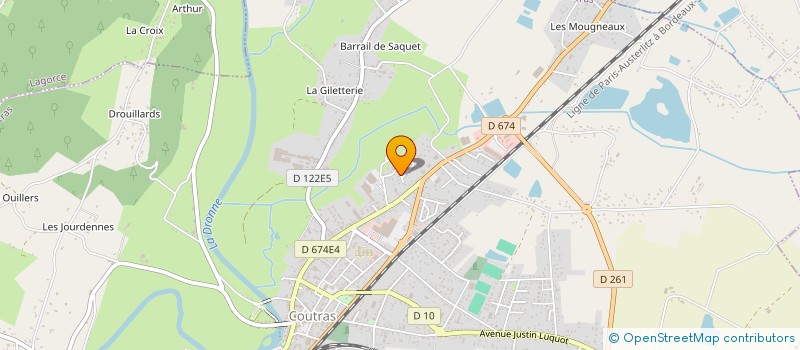 localisation de l'entreprise SCI BRIVE 2022  COUTRAS