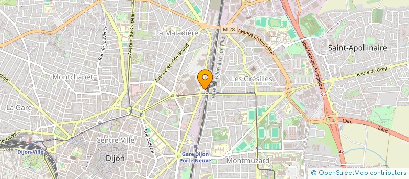 localisation de l'entreprise SCI BRJP à DIJON