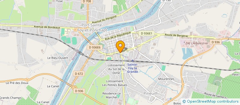 localisation de l'entreprise SCI BROCA  SAINTE-FOY-LA-GRANDE