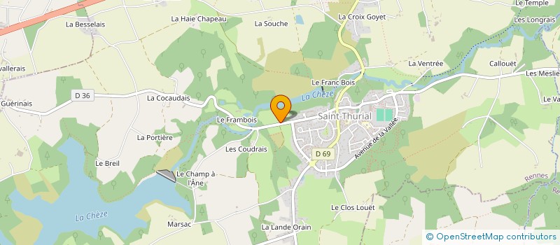 localisation de l'entreprise SCI BROCELIANDE  SAINT-THURIAL