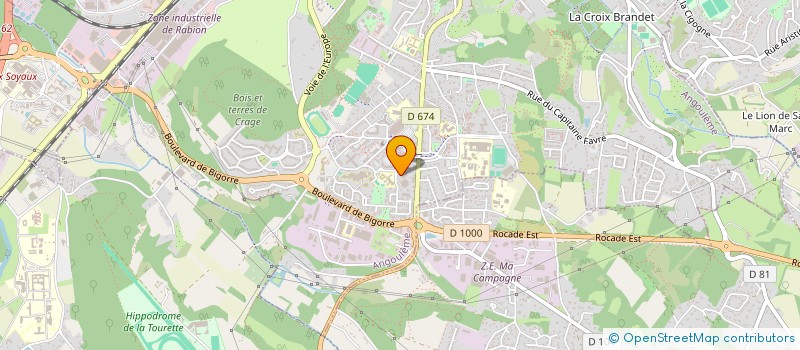 localisation de l'entreprise SCI BROQUISSE à ANGOULEME