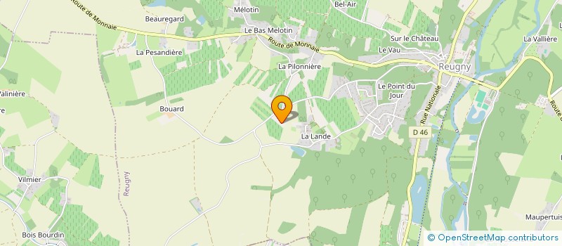 localisation de l'entreprise SCI BROSSILLON GUITTIERE à REUGNY