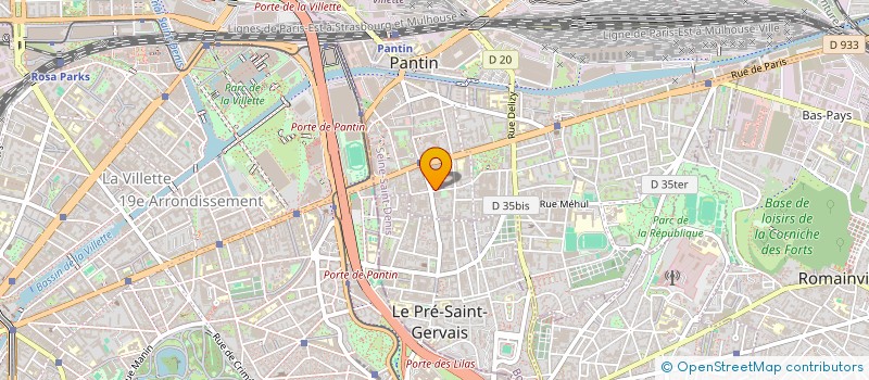 localisation de l'entreprise SCI BROTHERS  PANTIN