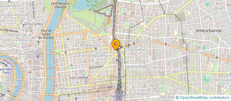 localisation de l'entreprise SCI BROTTEAUX CURIE  LYON