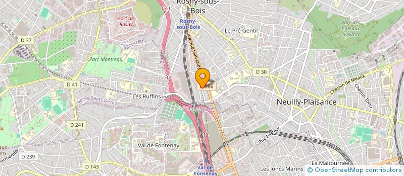 localisation de l'entreprise SCI BROUAGE à ROSNY-SOUS-BOIS