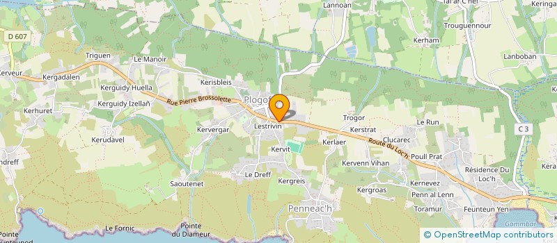 localisation de l'entreprise SCI BROUSSAL KERANGALL  PLOGOFF