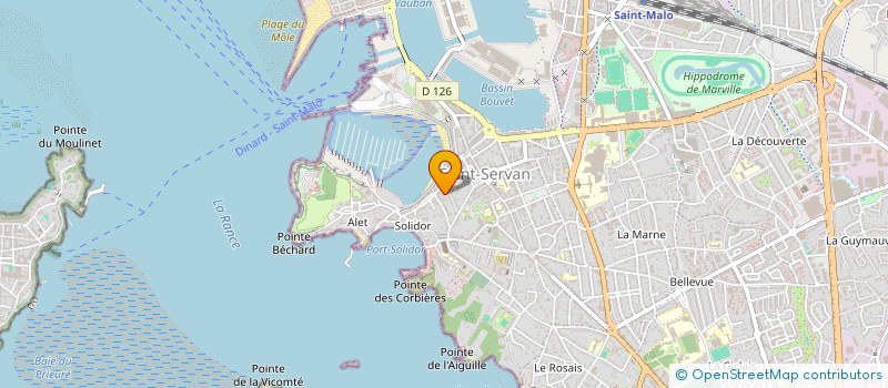 localisation de l'entreprise SCI BROWN-FLEURY  SAINT-MALO