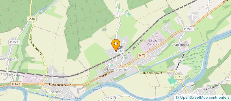 localisation de l'entreprise SCI BRPB à DAMPIERRE