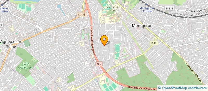 localisation de l'entreprise SCI BRRS à MONTGERON