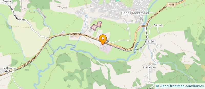 localisation de l'entreprise SCI BRU & FILS  MONTROZIER