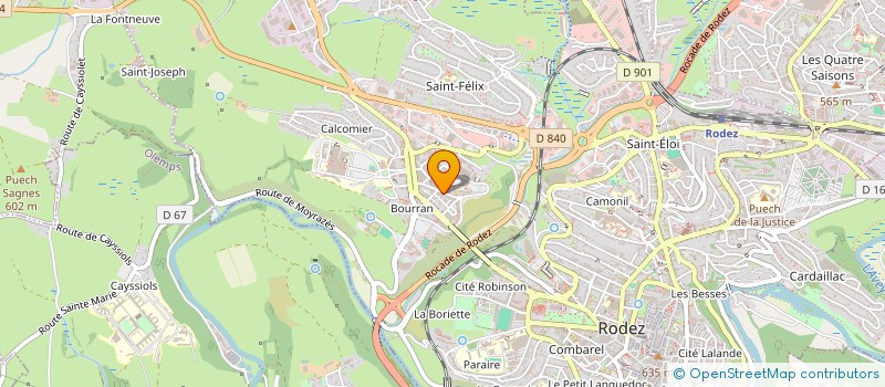 localisation de l'entreprise SCI BRU RAMIERE  RODEZ