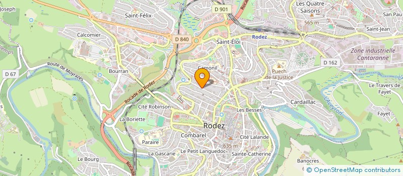 localisation de l'entreprise SCI BRU VOLTAIRE  RODEZ