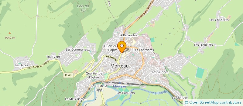 localisation de l'entreprise SCI BRUCE IMMOBILIER  MORTEAU