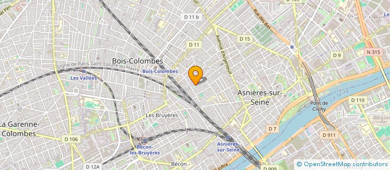 localisation de l'entreprise SCI BRUEL7BEC à ASNIERES-SUR-SEINE