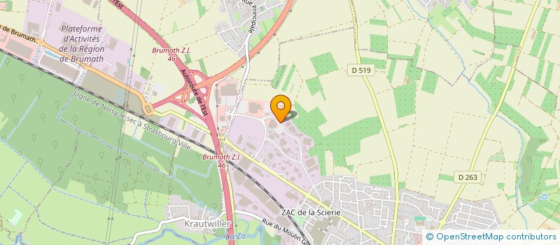 localisation de l'entreprise SCI BRUMWALL  BRUMATH