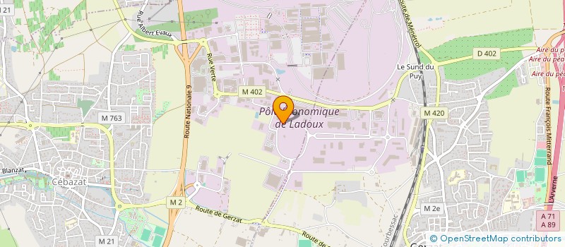 localisation de l'entreprise SCI BRUN LOGISTIQUE  CEBAZAT