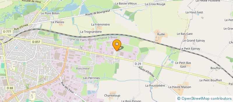 localisation de l'entreprise SCI BRUNEAU CATROUILLET  VITRE