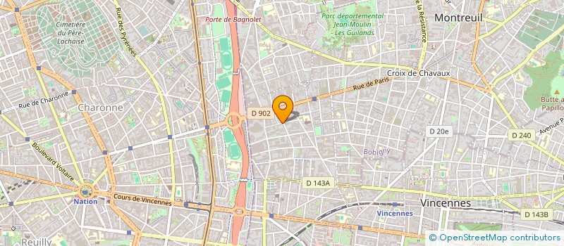localisation de l'entreprise SCI BRUNEL à MONTREUIL