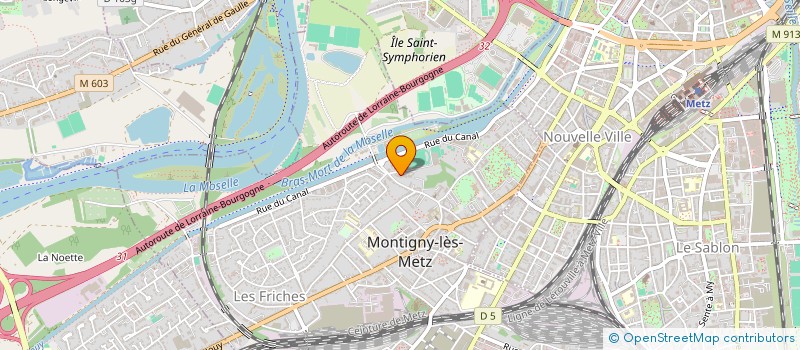 localisation de l'entreprise SCI BRUNEL-57 à MONTIGNY-LES-METZ
