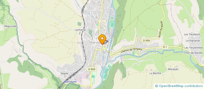 localisation de l'entreprise SCI BRUNET  MARVEJOLS