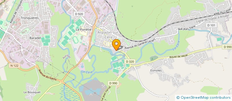 localisation de l'entreprise SCI BRUNOVE à ARPAJON-SUR-CERE