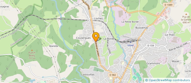 localisation de l'entreprise SCI BRUPAT à USSEL
