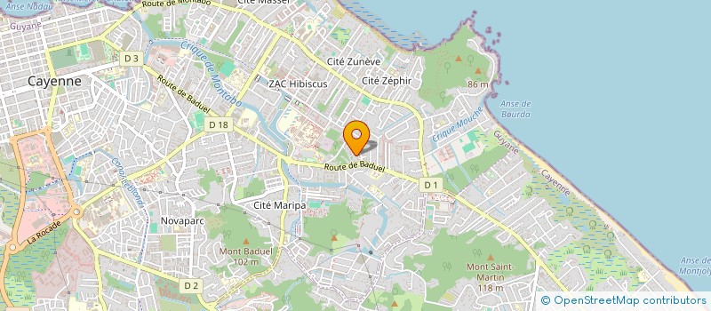 localisation de l'entreprise SCI BRUVA IMMO  CAYENNE