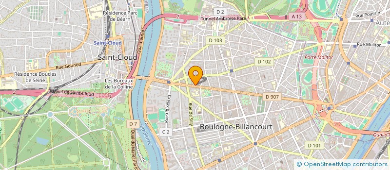 localisation de l'entreprise SCI BRUYAT & SONS à BOULOGNE-BILLANCOURT