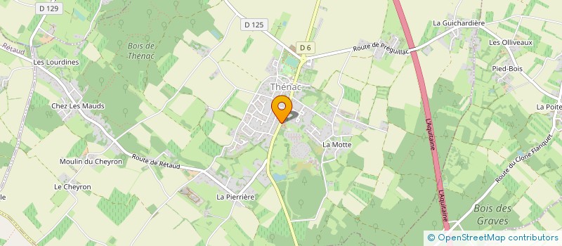 localisation de l'entreprise SCI BRUYERES  THENAC