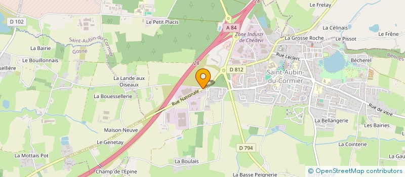 localisation de l'entreprise SCI BRUZAIS  SAINT-AUBIN-DU-CORMIER