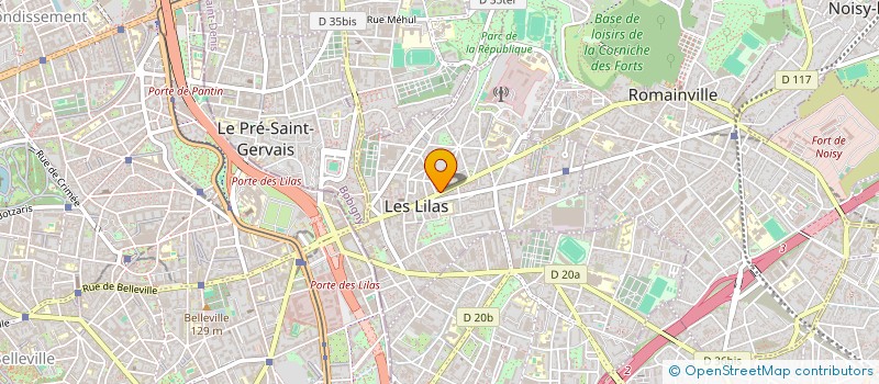 localisation de l'entreprise SCI BRYARINE à LES LILAS