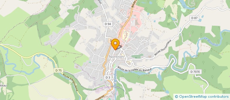 localisation de l'entreprise SCI BRYBEN  NONTRON