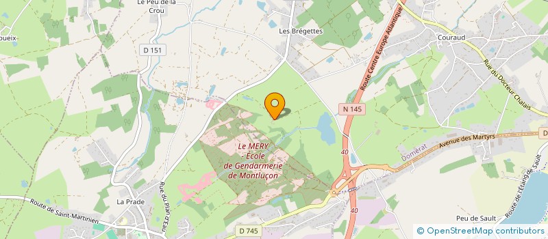 localisation de l'entreprise SCI BRYVONN à DOMERAT