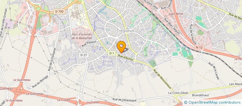 localisation de l'entreprise SCI BS 14  TREGUEUX