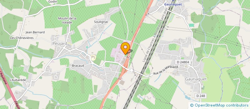 localisation de l'entreprise SCI BS  PEUJARD