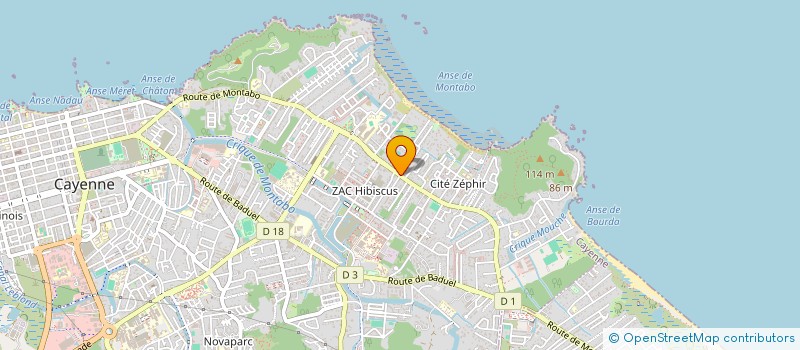 localisation de l'entreprise SCI BS MONTABO 2010  CAYENNE