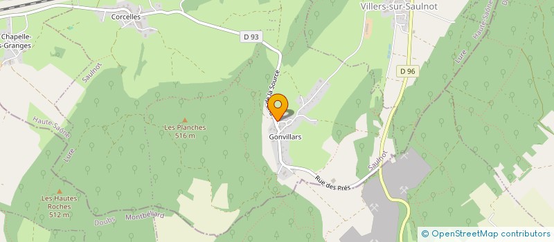 localisation de l'entreprise SCI BSD  SAULNOT