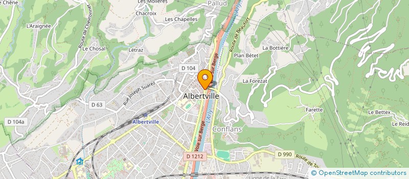 localisation de l'entreprise SCI BSG  ALBERTVILLE