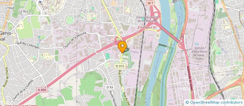 localisation de l'entreprise SCI BSJS  IRIGNY