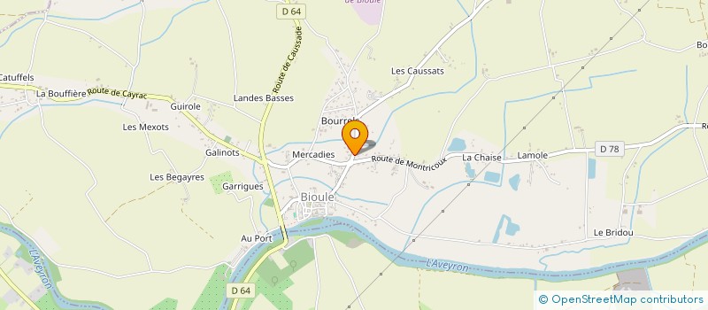 localisation de l'entreprise SCI BSS  BIOULE