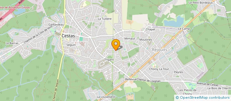 localisation de l'entreprise SCI BSV33  CESTAS