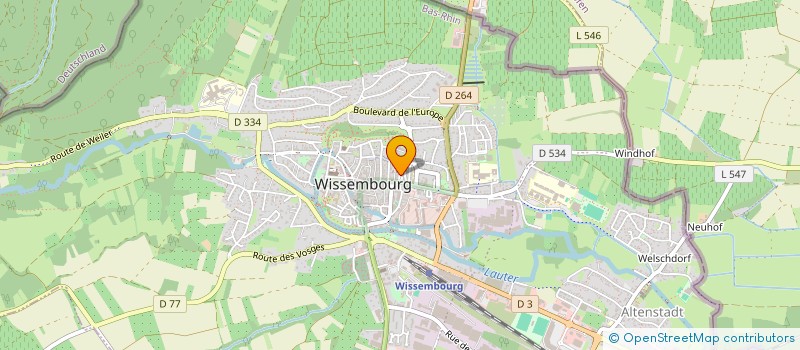 localisation de l'entreprise SCI BSWISS  WISSEMBOURG