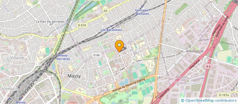 localisation de l'entreprise SCI BT à MASSY