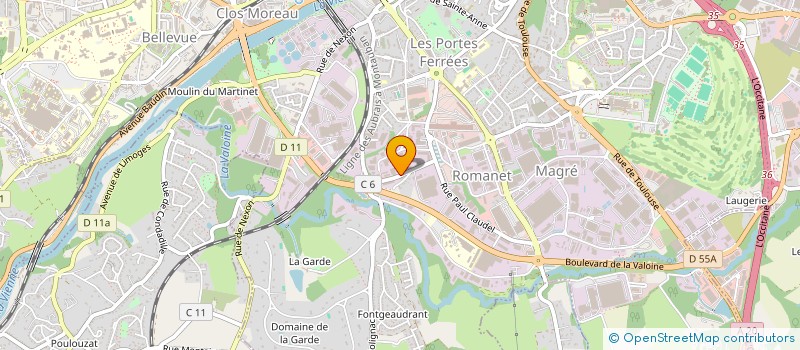 localisation de l'entreprise SCI BTC à LIMOGES