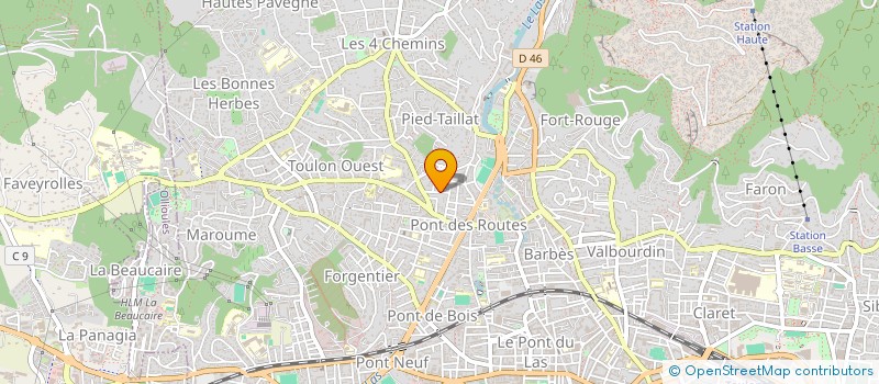 localisation de l'entreprise SCI BTC67  TOULON