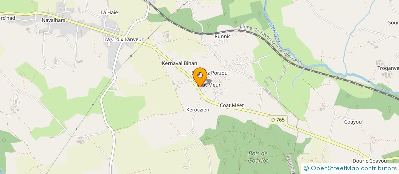 localisation de l'entreprise SCI BTG  ROSPORDEN