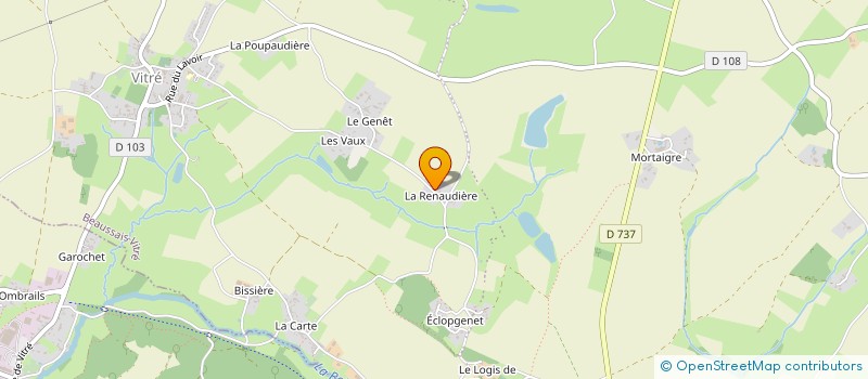 localisation de l'entreprise SCI BTM JR.  BEAUSSAIS-VITRE