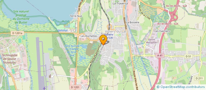 localisation de l'entreprise SCI BUBBLE BOBBLE  VIVIERS-DU-LAC