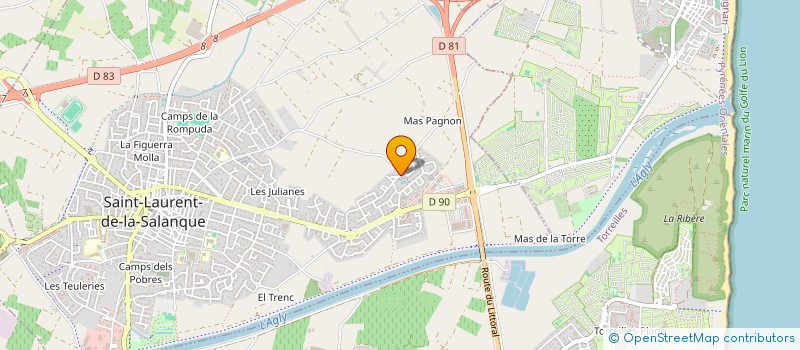 localisation de l'entreprise SCI BUCKY  SAINT-LAURENT-DE-LA-SALANQUE